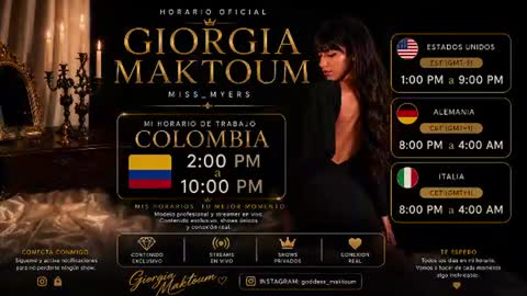 Goddess Myers  thumb up is important for me kisses  online show from July 18, 6:59 pm